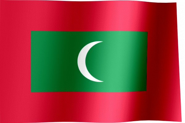 Waving Flag of the Maldives (Animated Gif)