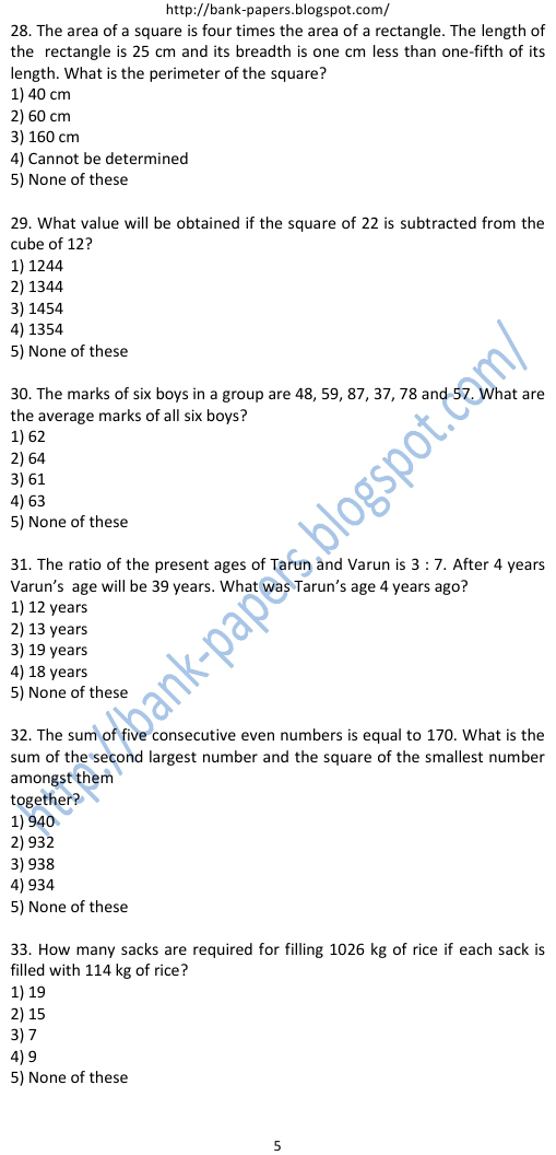 ibps sample question papers for po