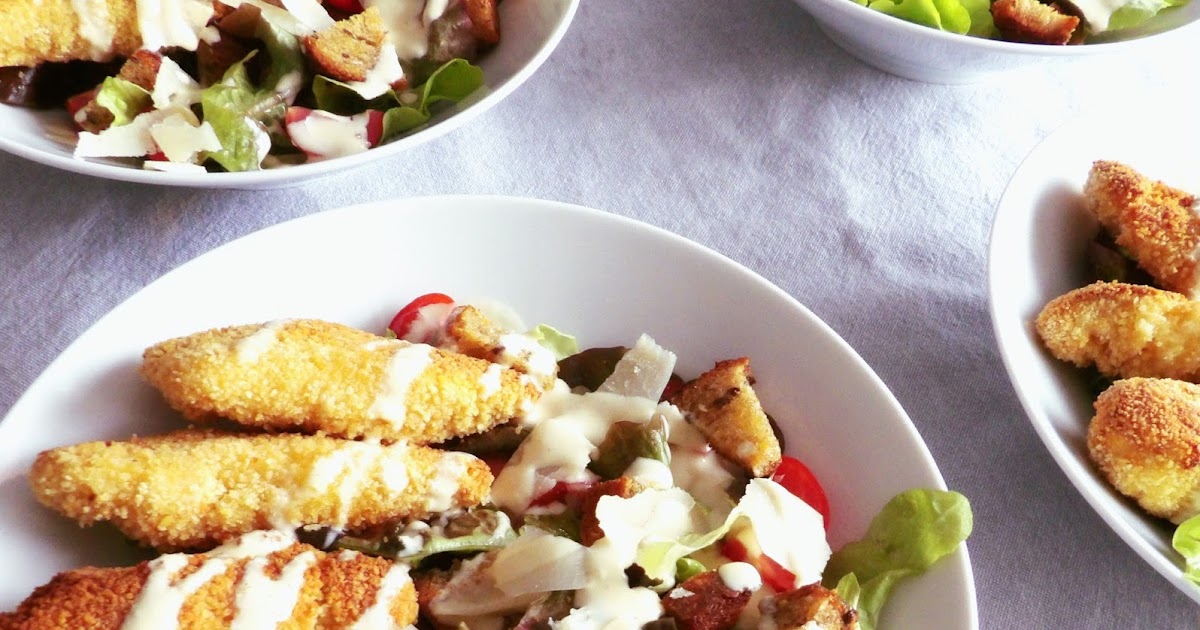 La petite cantine: Salade césar au poulet pané