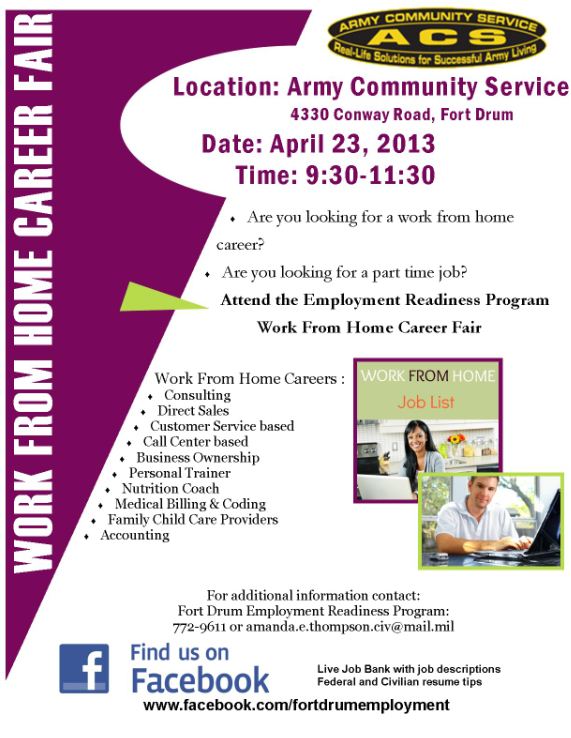 Drum SOS Newsletter Looking for a Job? Fort Drum Employment Readiness is here.