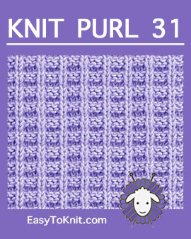 #Knit Ridge Rib stitch, Easy Knit Purl Pattern #easytoknit