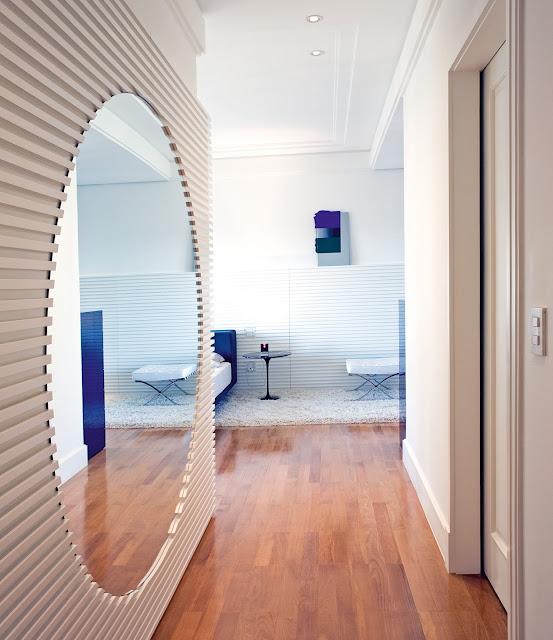Como usar espelho redondo grande na decoração. Blog Achados de Decoração