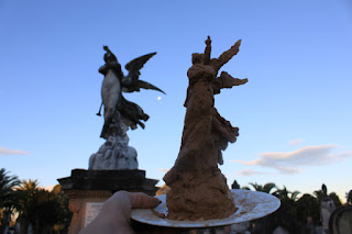 clay model by artist Jane Bennett of the Dixson Monument in Rookwood Necropolis