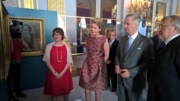 Queen Mathilde of Belgium the inaugurated the exhibition, @yourservice, at the Egmont Palace in Brussels 