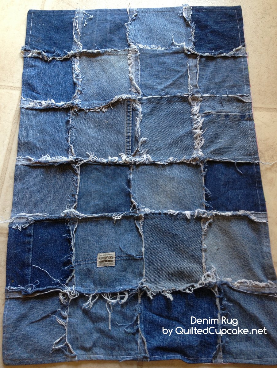 Quilted Cupcake Denim Rug Tutorial