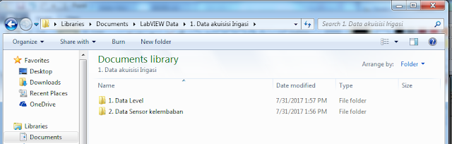 Gambar 4 19 Letak Folder penyimpanan Hasil Akuisisi data 1 Gambar 4 19 Letak Folder penyimpanan Hasil Akuisisi data 1