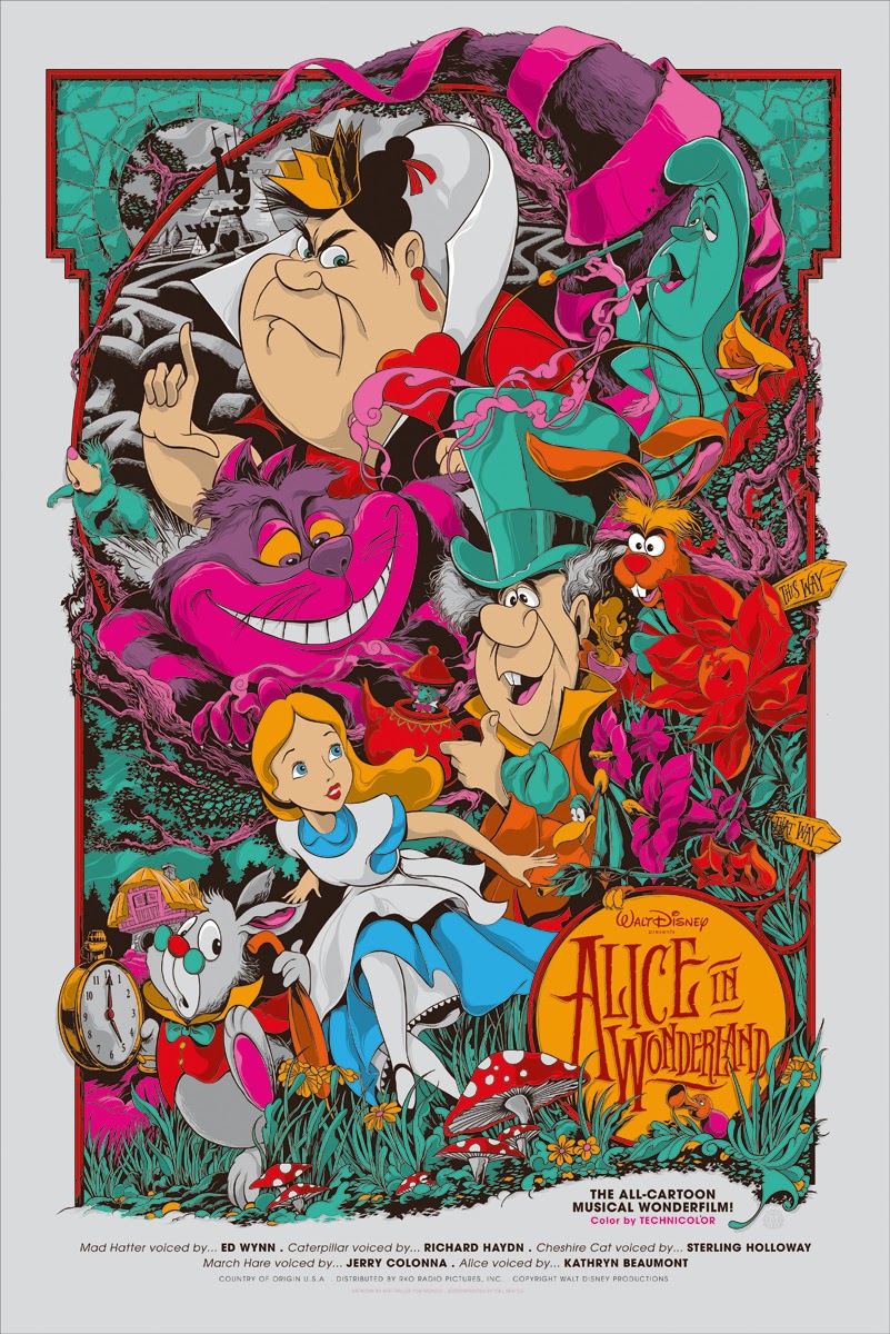 The Geeky Nerfherder Cool Art Alice In Wonderland by Ken Taylor for the Oh My Disney and Mondo Art Show Nothings Impossible pic