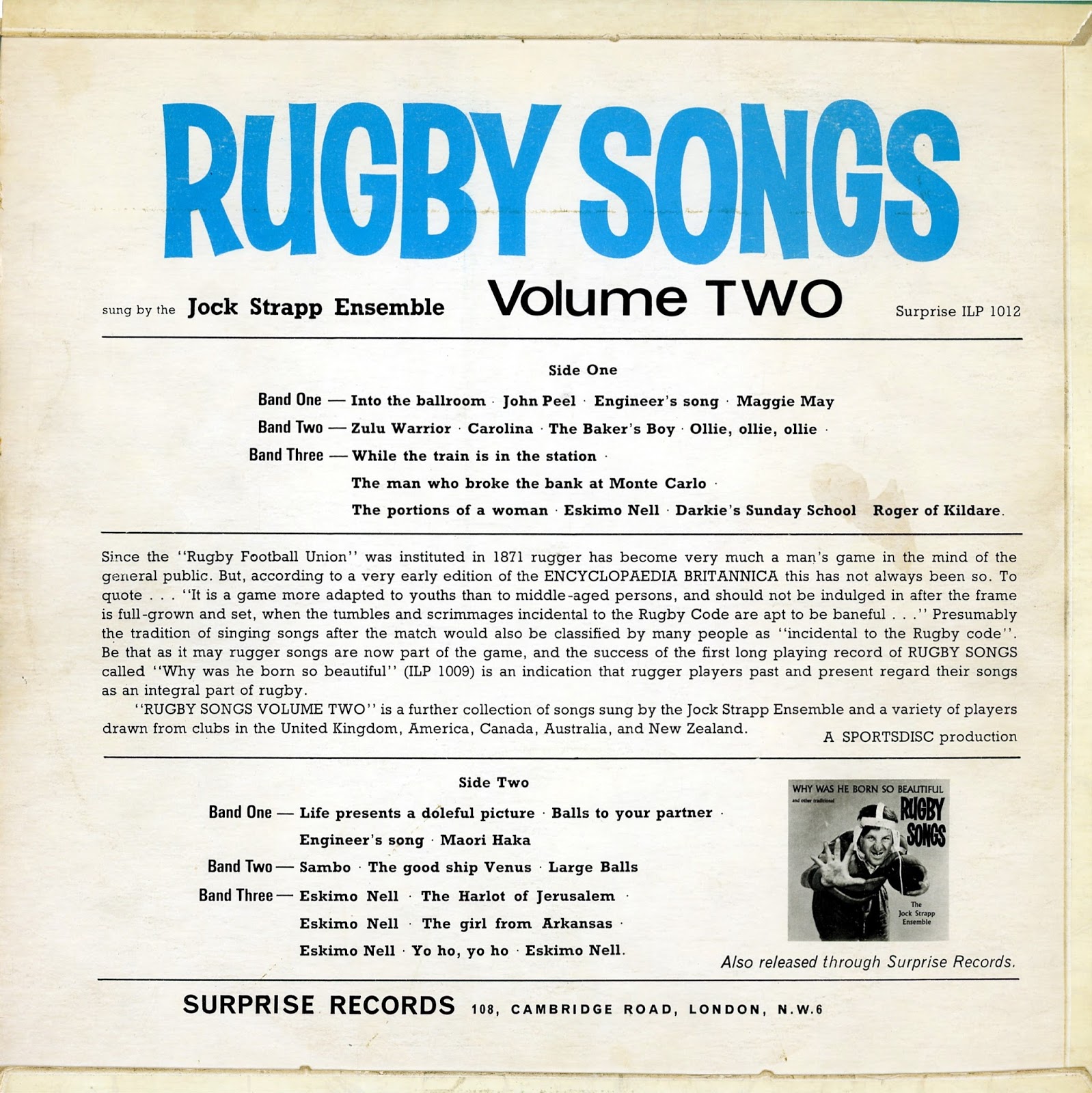 Espo's Vinyl Right Angle Rugby Songs Vol Two..320 Kbps