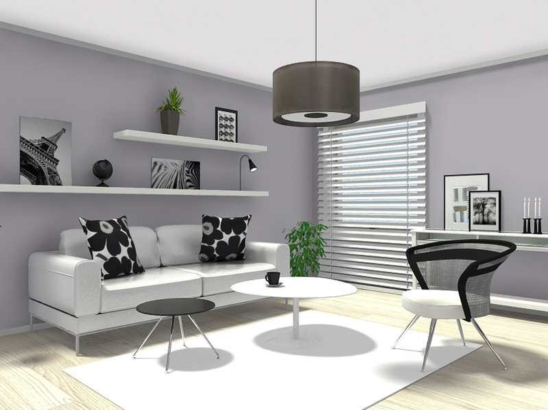 RoomSketcher Online Raumplaner Einrichtung simulieren Wandfarbe Simulation