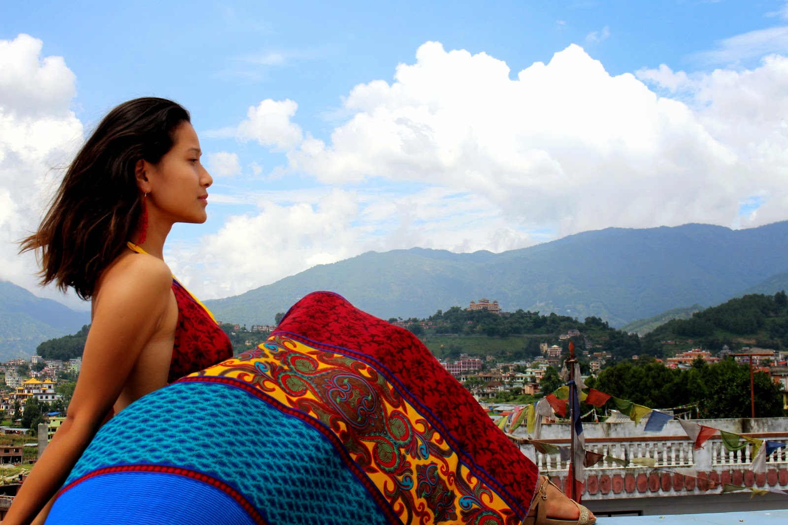 Kathmandu rooftop, model