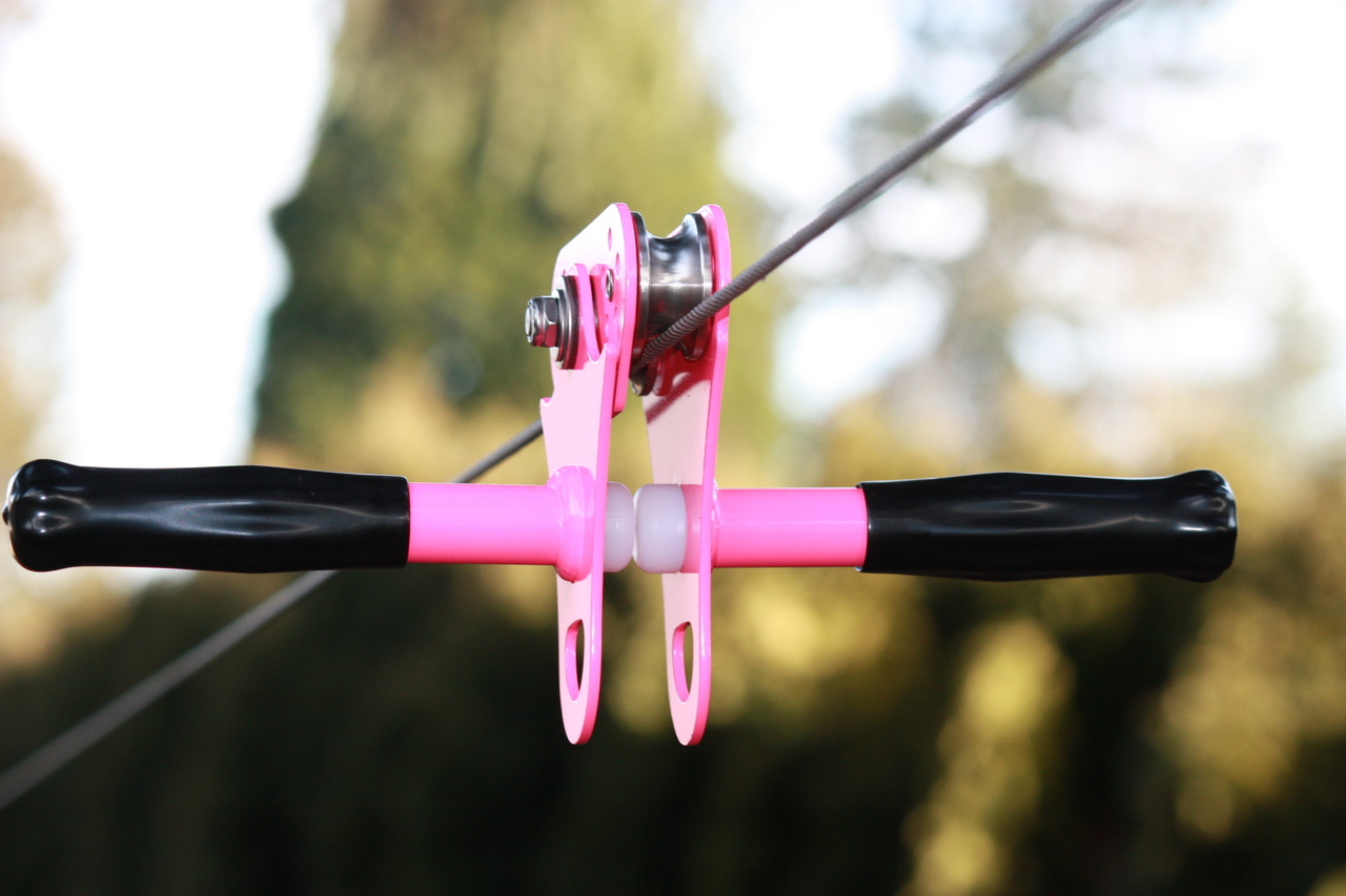 What is a zip line trolley?