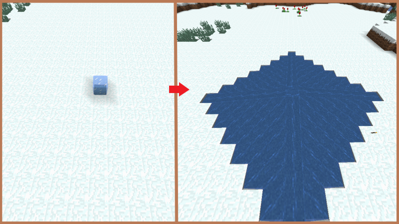 マイクラ 雪や氷ブロックが出来る条件 ゲーム備忘録
