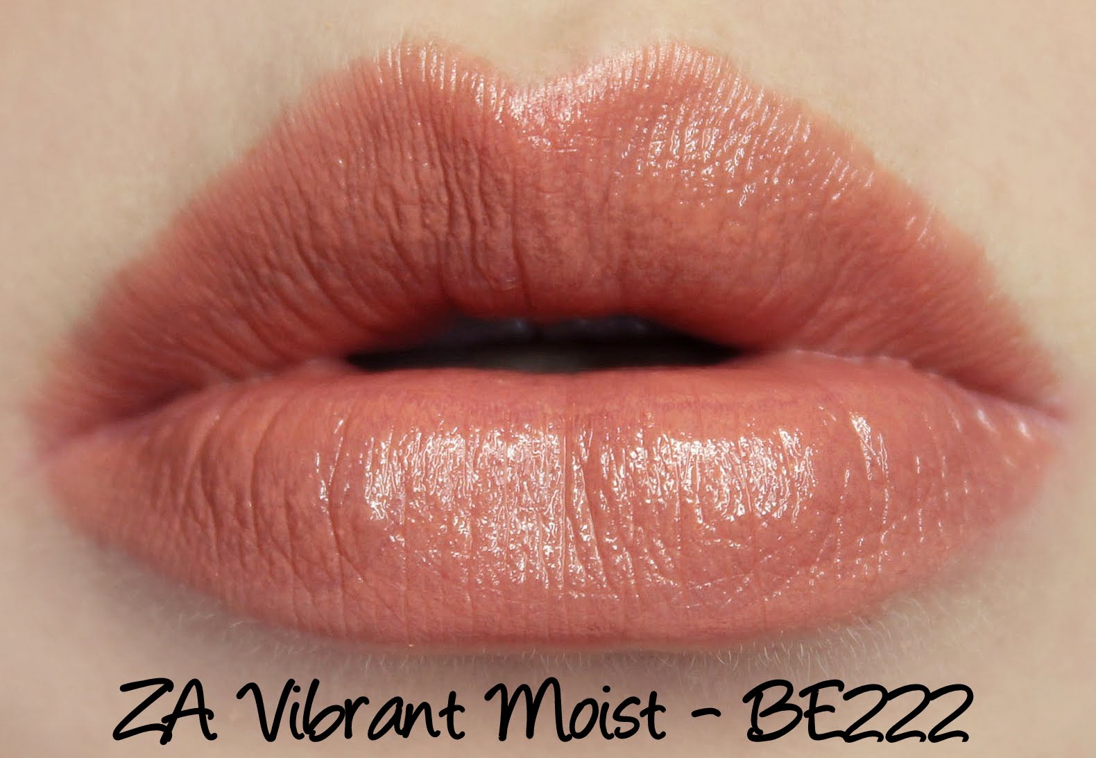 ZA Vibrant Moist Lipstick - BE222 swatches & review