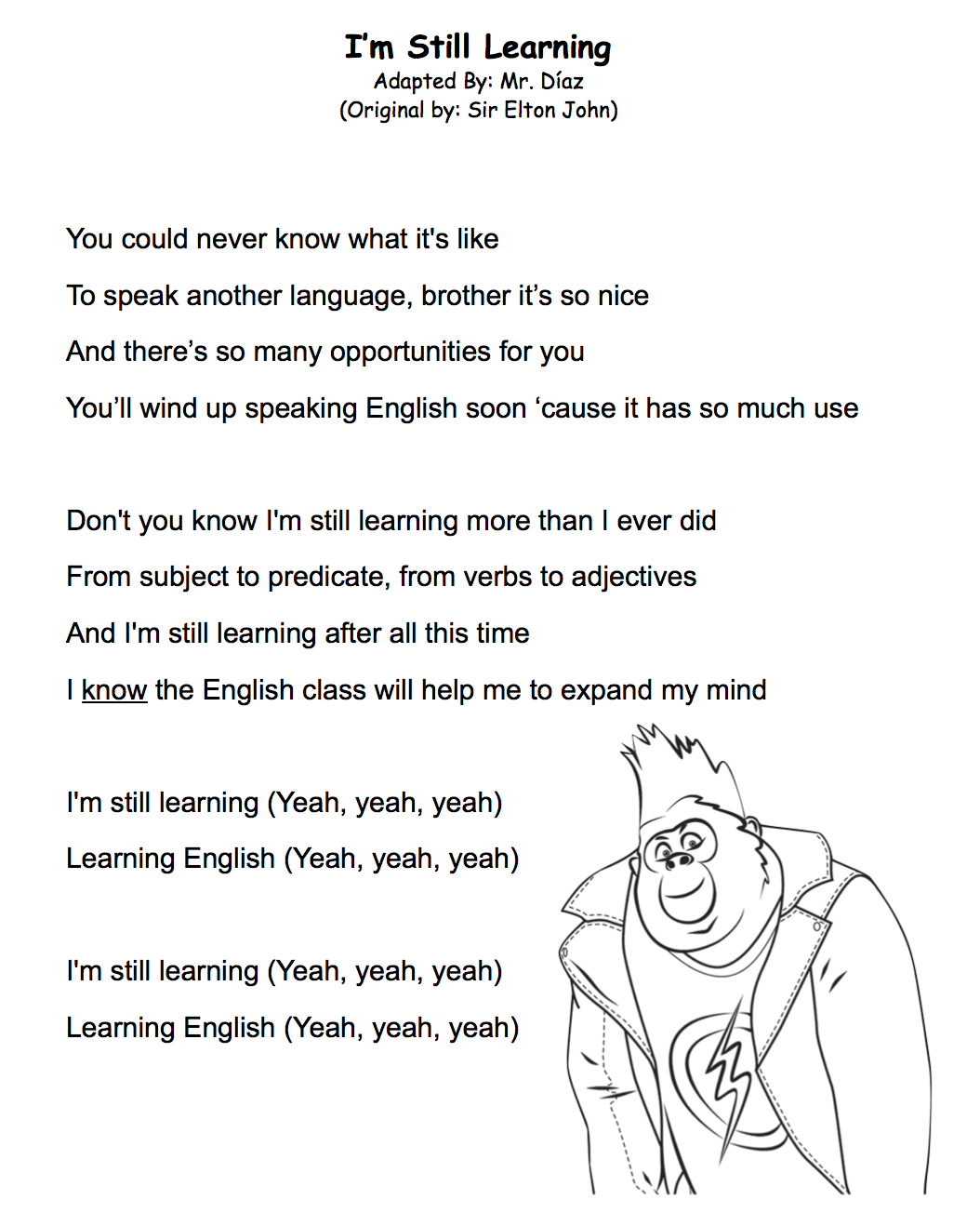 EnglishHome Class Songs