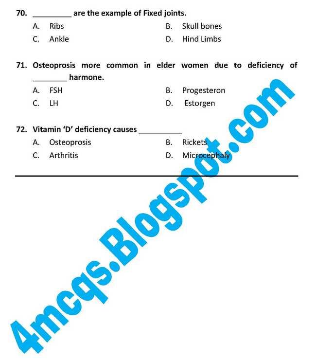 4 MCQ's Chapter 2 SUPPORT & MOVEMENT Mcqs