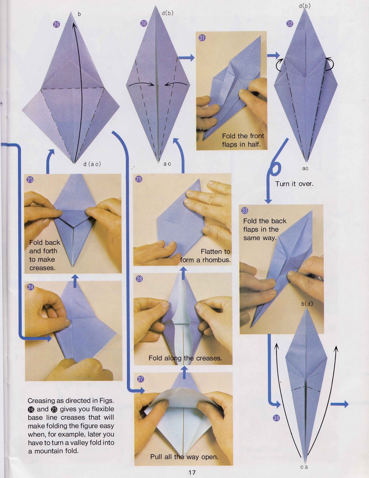 Оригами журавль поэтапно