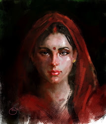 paintings indian portrait traditional painting classic oil digital womens india canvas painted drawing face beauty photoshop abstract brushes artist inspiration
