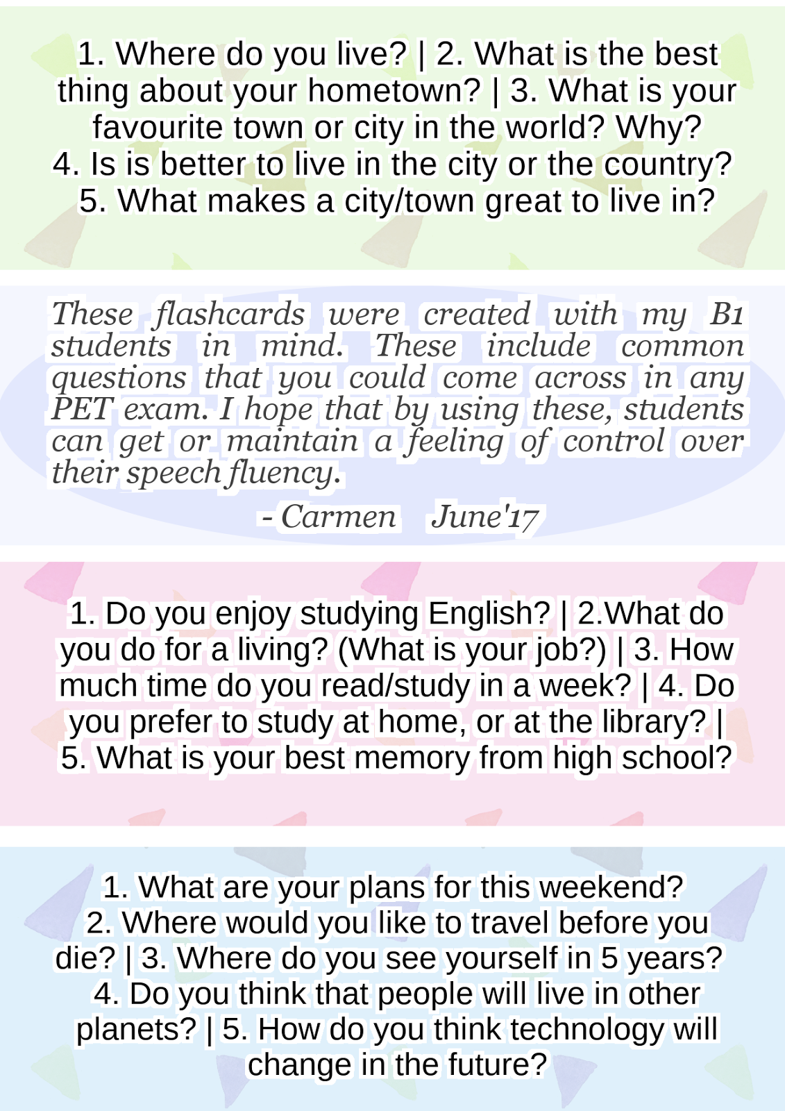 Flashcards B1 Inglés Blasi