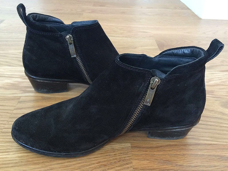 laws of general economy: Paul Green black suede size-zip booties, size 36.5