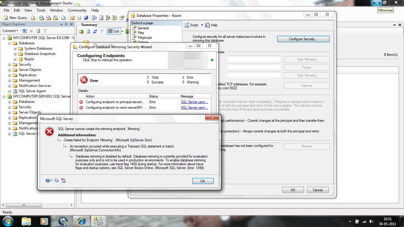 ManageSQLServer Mirroring setup in SQL Server 2005
