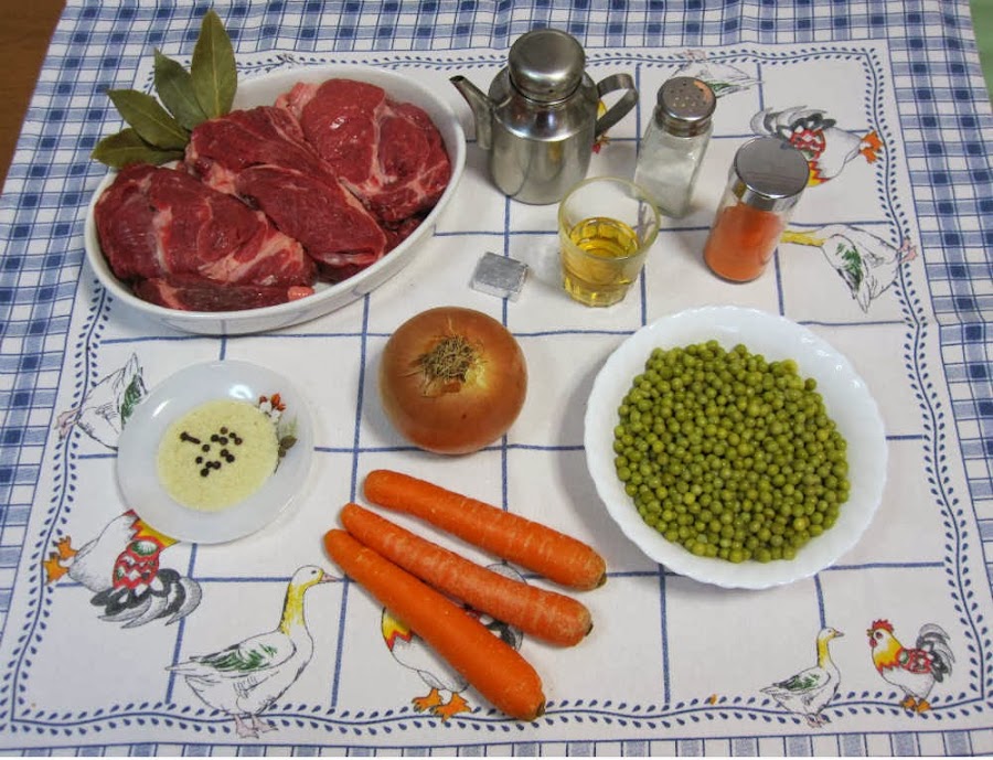 Ingredientes carne en salsa