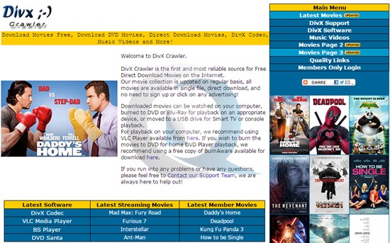 divx free movies download sites