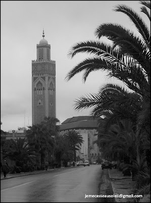 Mosquée Hassan II de Casablanca sous la pluie Mosquée Hassan II de Casablanca sous la pluie