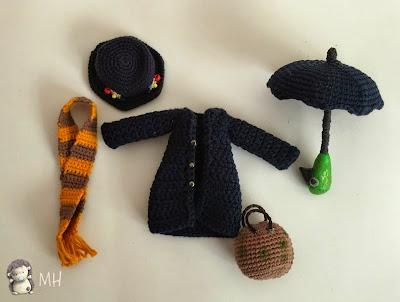 Accesorios Mary Poppins amigurumi