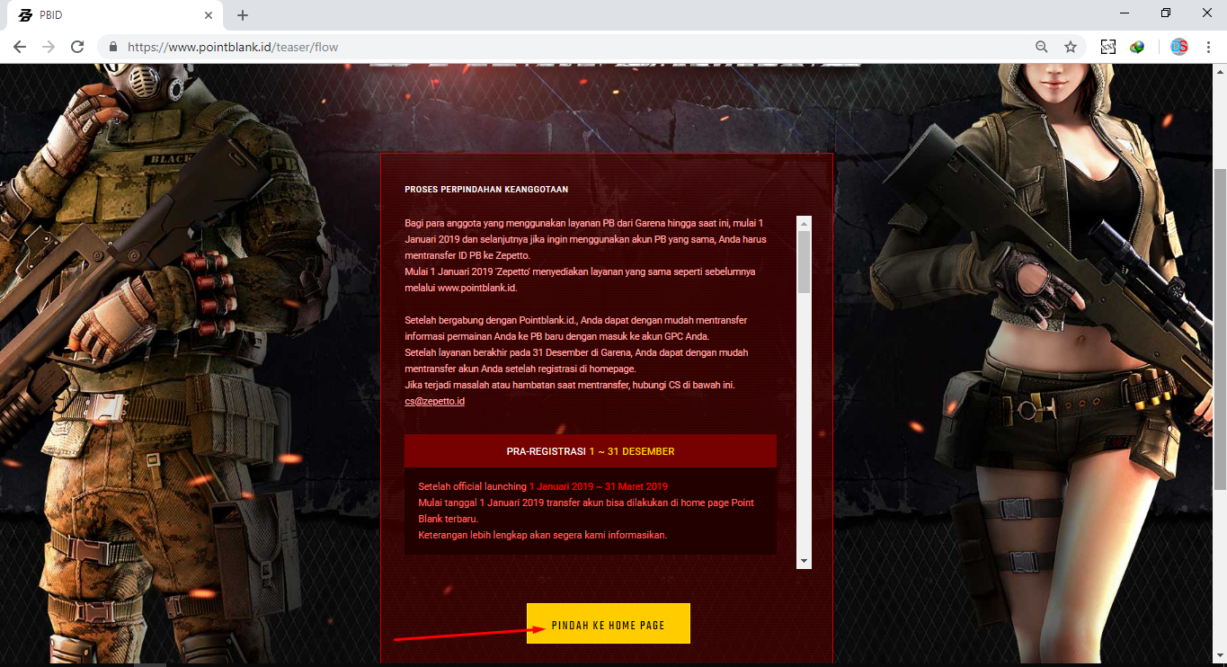 cara transfer akun pointblank ke zepetto Cara Transfer Akun Point Blank Garena ke Zepetto