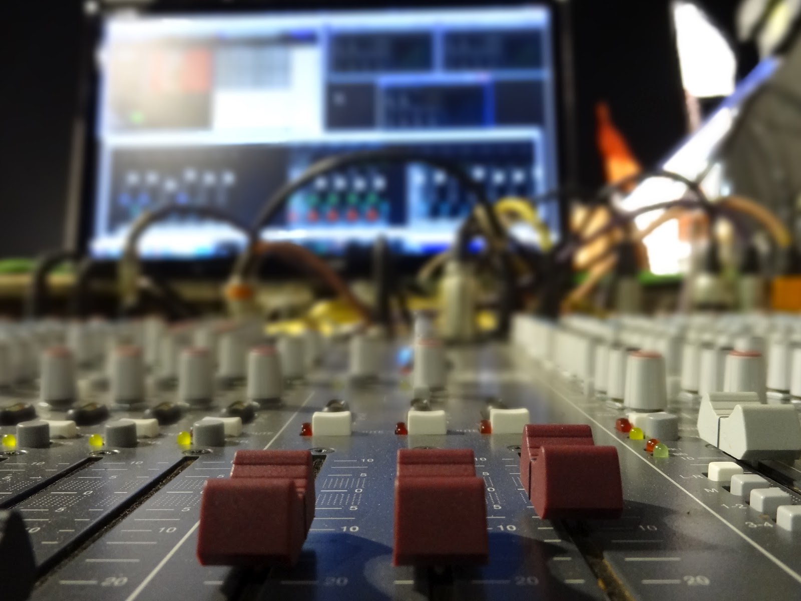Live PA System Pictures Mixer Faders