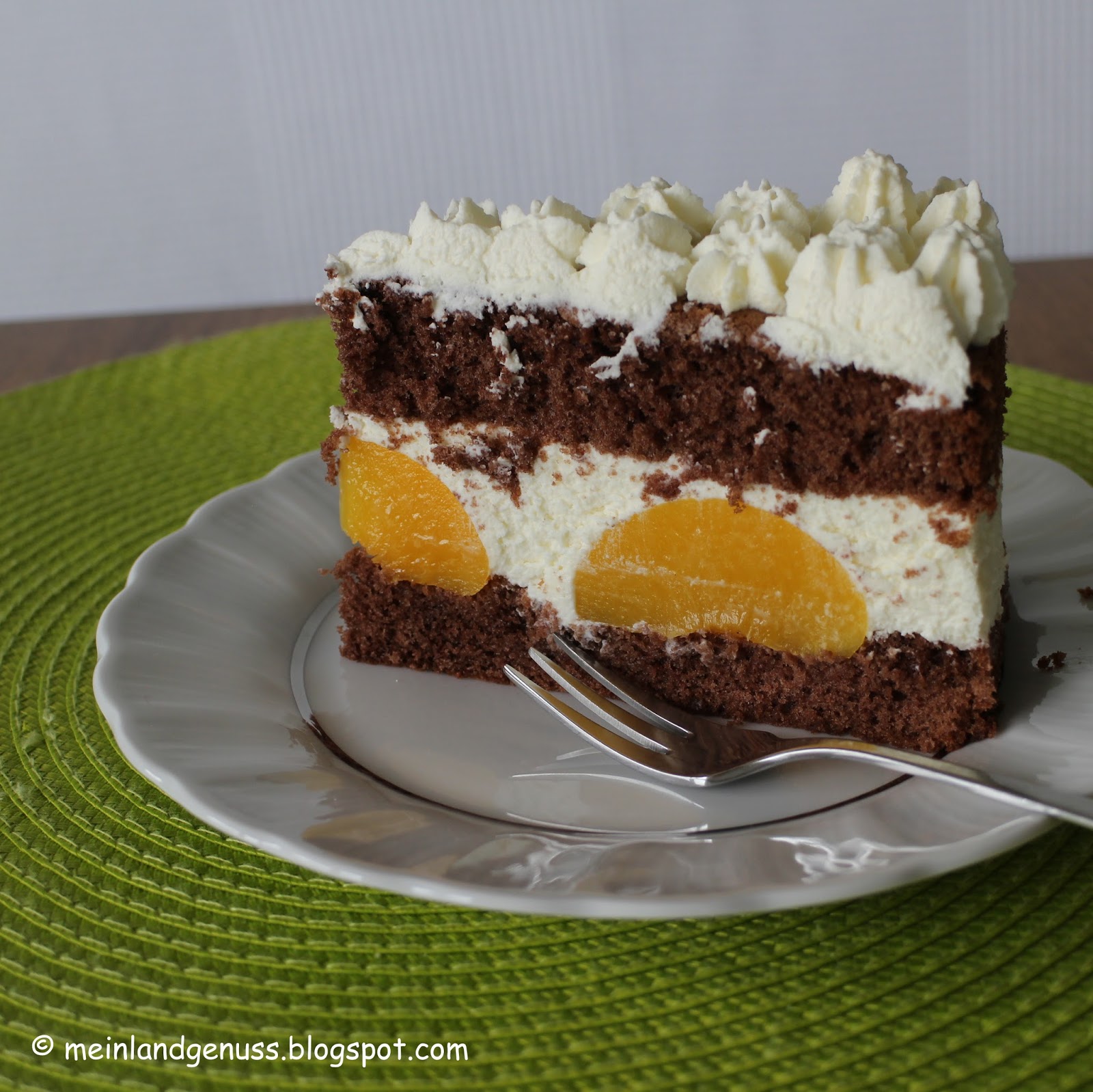 mein Land und Gartengenuss PfirsichMelbaTorte