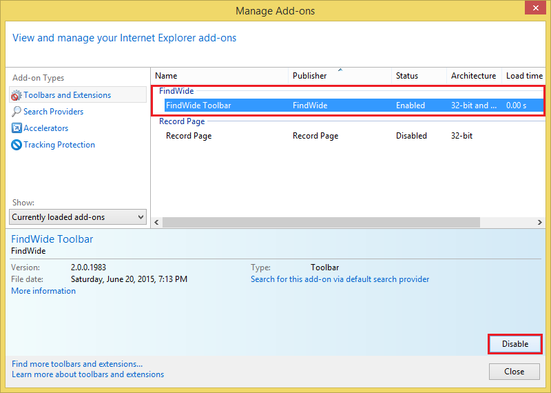 General Computers Disable Add Ons On Internet Explorer 11