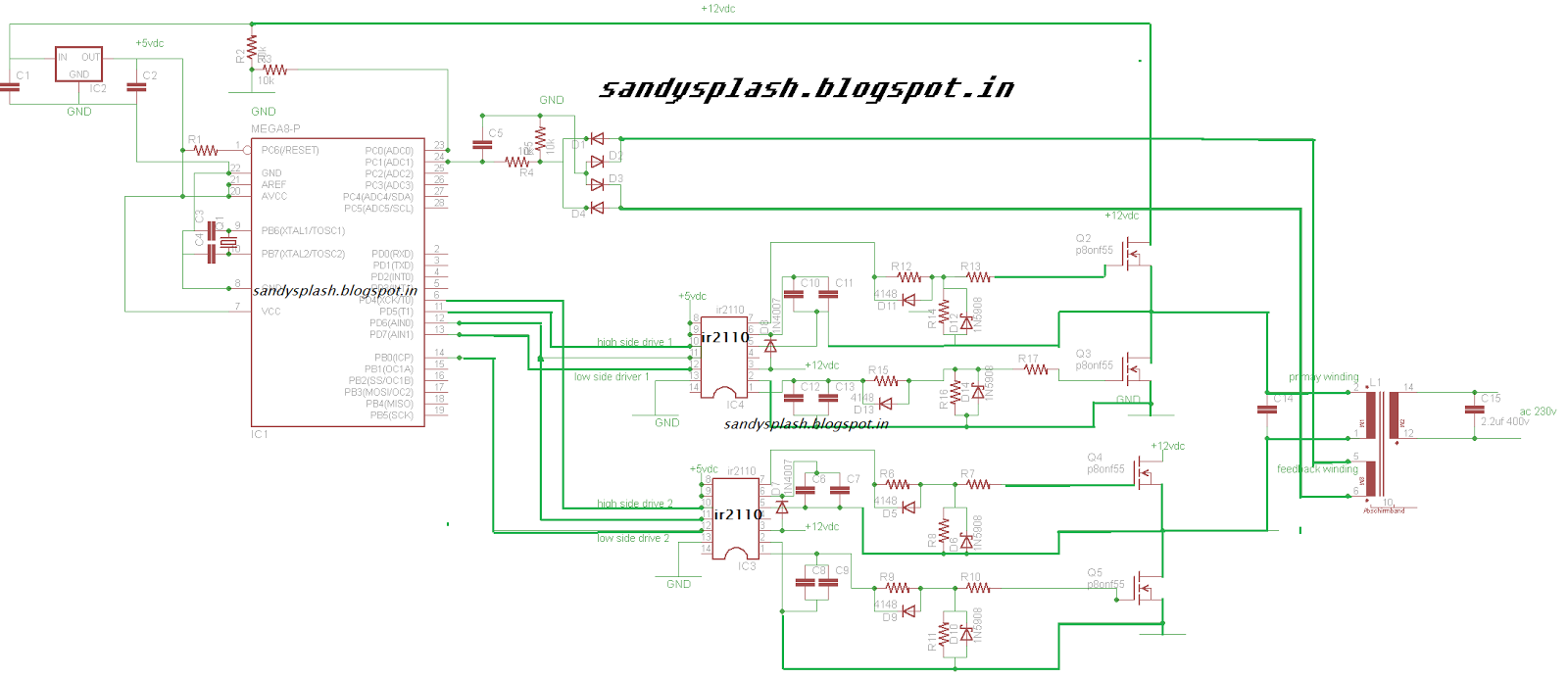 Splash Electr Pure Sine Wave Inverter Ciruit Diagram Explained
