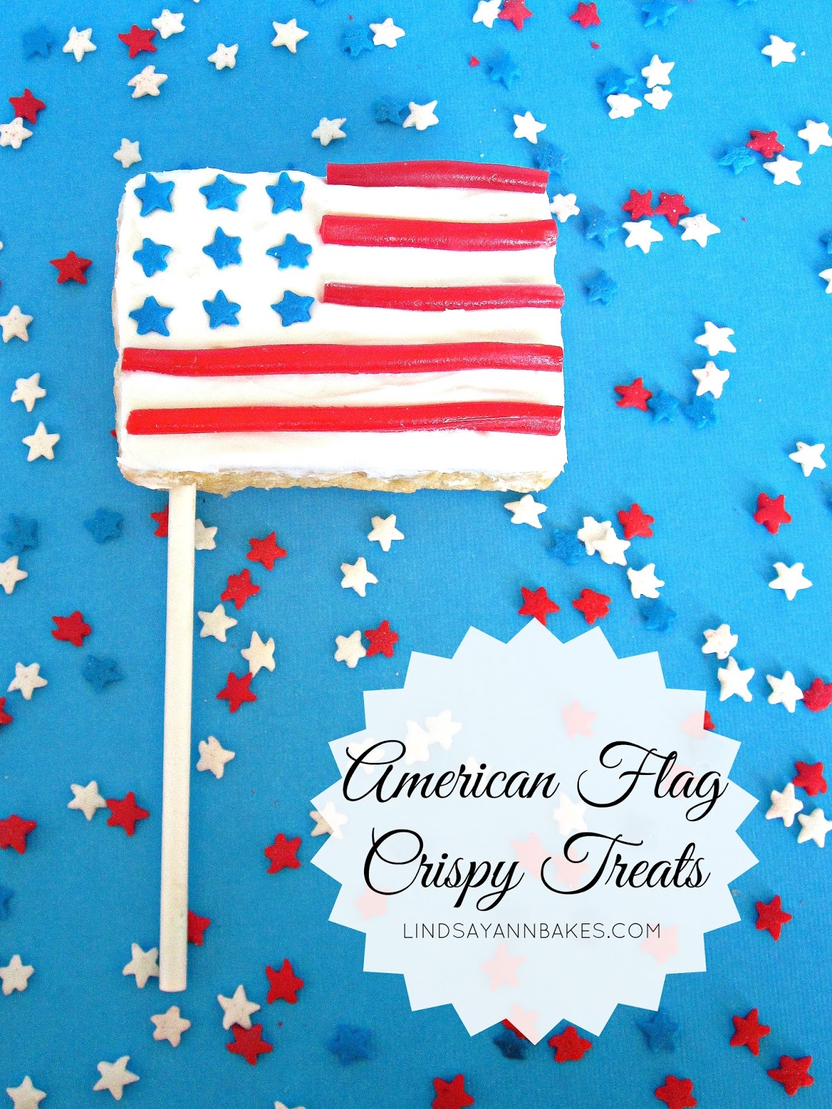 American Flag Crispy Treats The Lindsay Ann