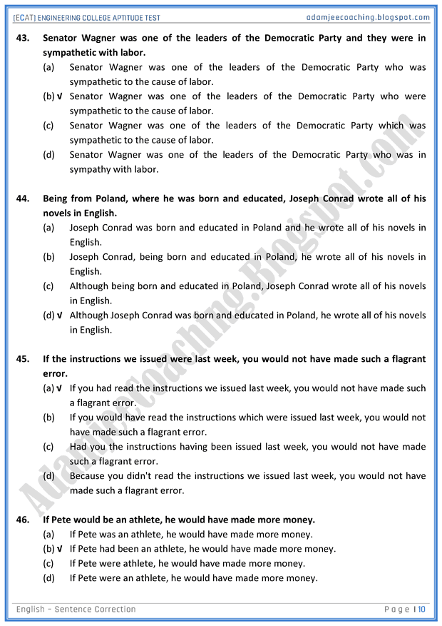 ecat-english-sentence-correction-mcqs-for-engineering-college-entry-test