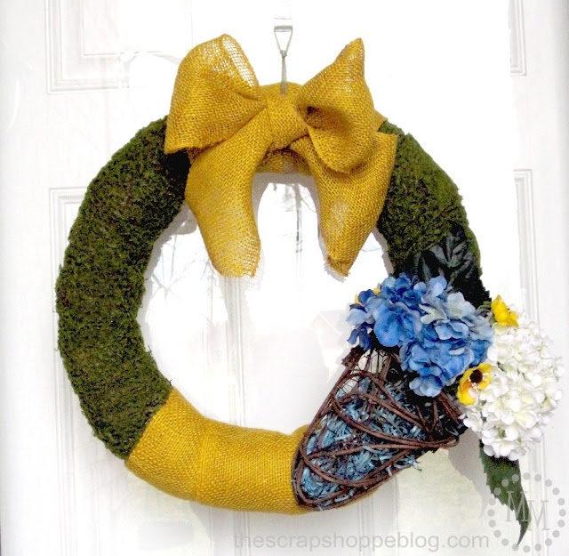 Burlap+Moss+Spring+Wreath+4