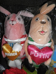 2010 Furry Valentine Japan Usavich Jail Rabbits BIG Plush