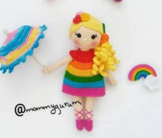 PATRON GRATIS MUÑECA ARCOIRIS AMIGURUMI 38005