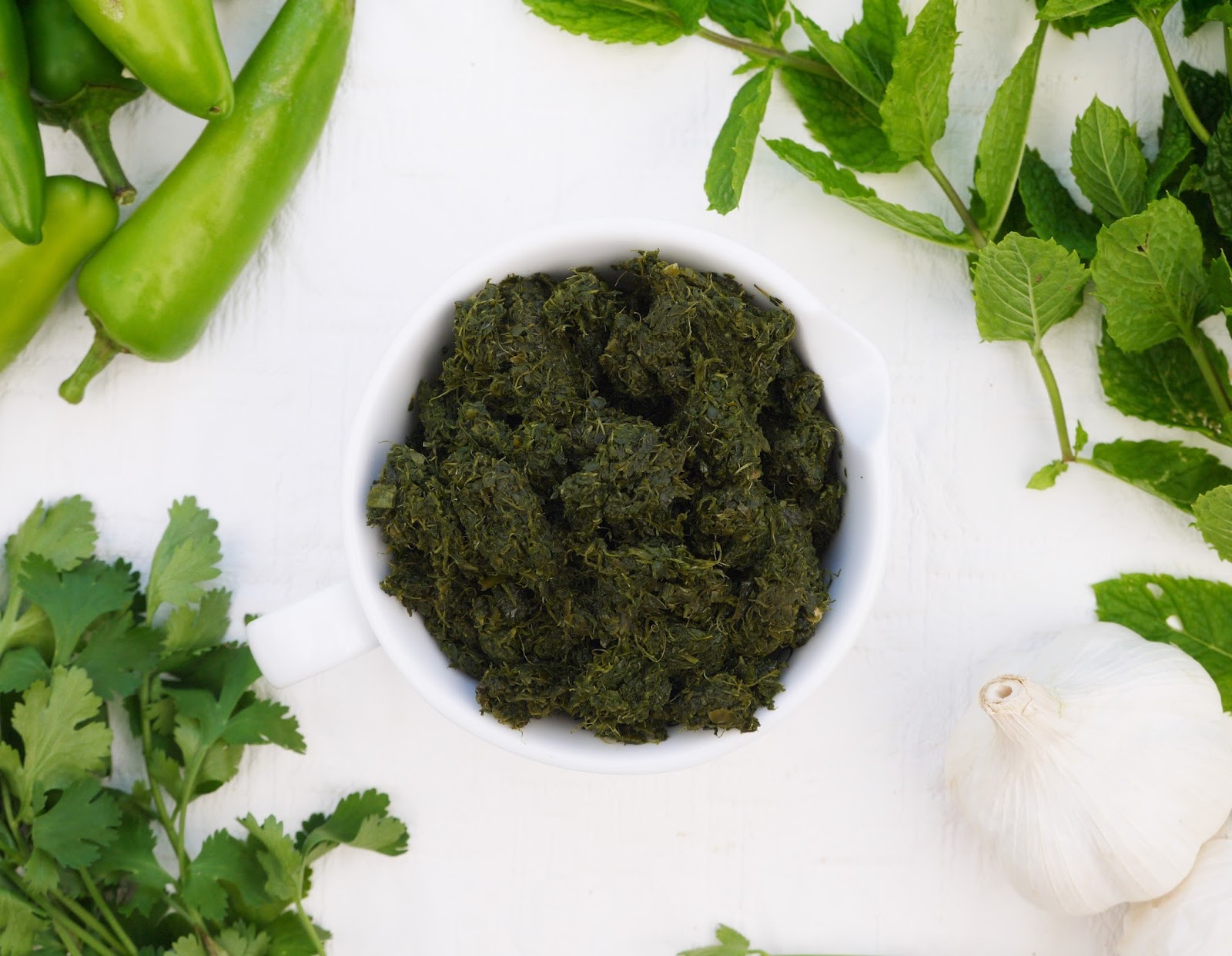 This Muslim Girl Bakes Fresh Coriander + Mint Chutney.