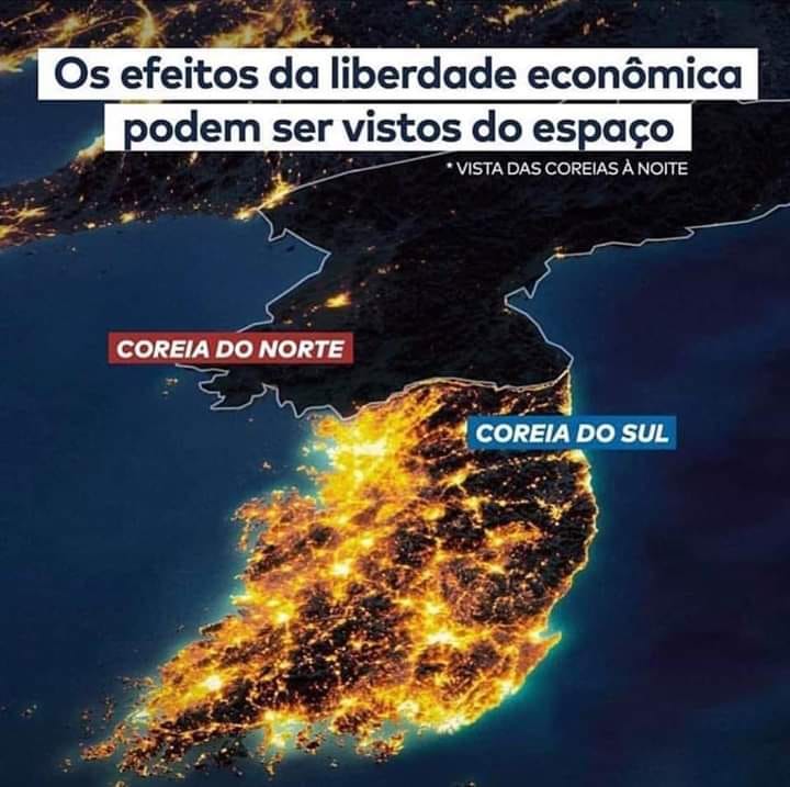 Coreia Norte e Sul - o resultado do socialismo marxista na prática