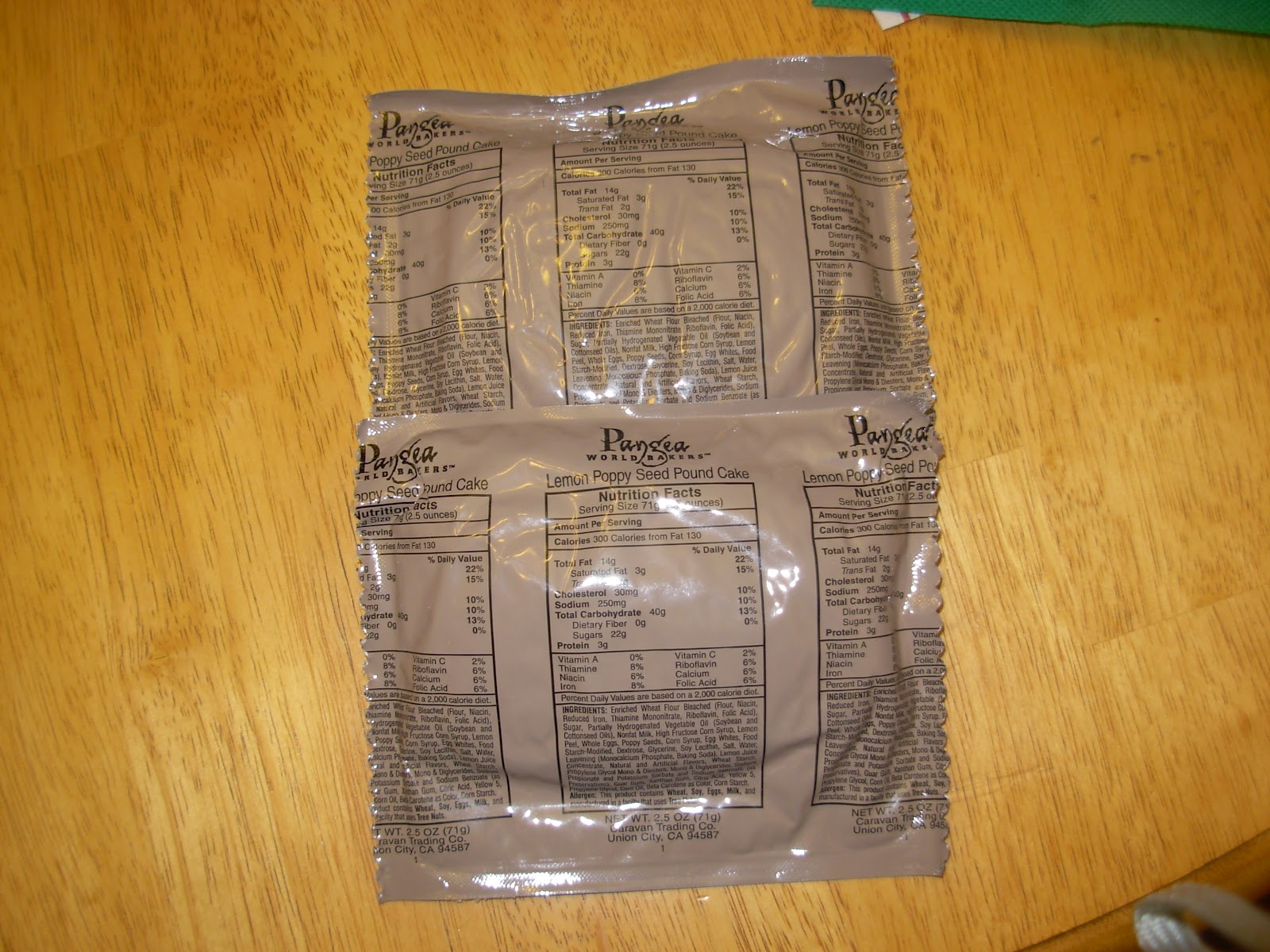 Planning And Foresight MRE Monday Lemon Poppy Seed Pound Cake