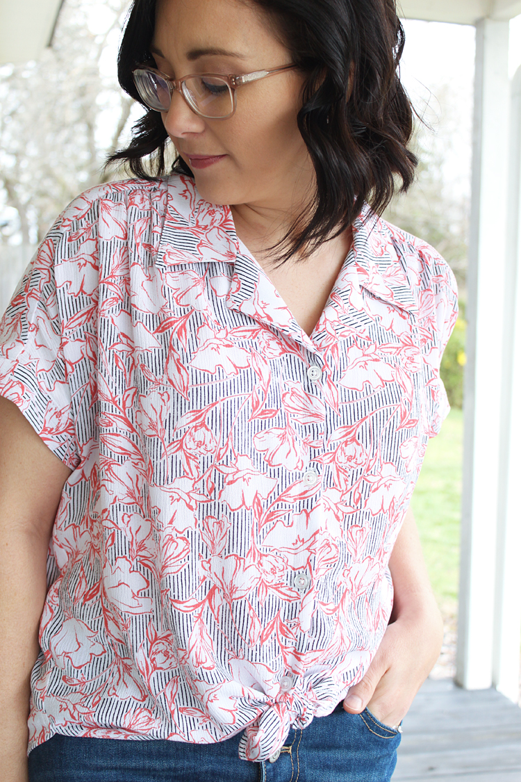 Gathered Shoulder Willamette Shirt // Sewing For Women