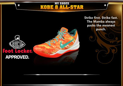 NBA 2K13 Nike Kobe 8 System All-Star Colorways Shoes