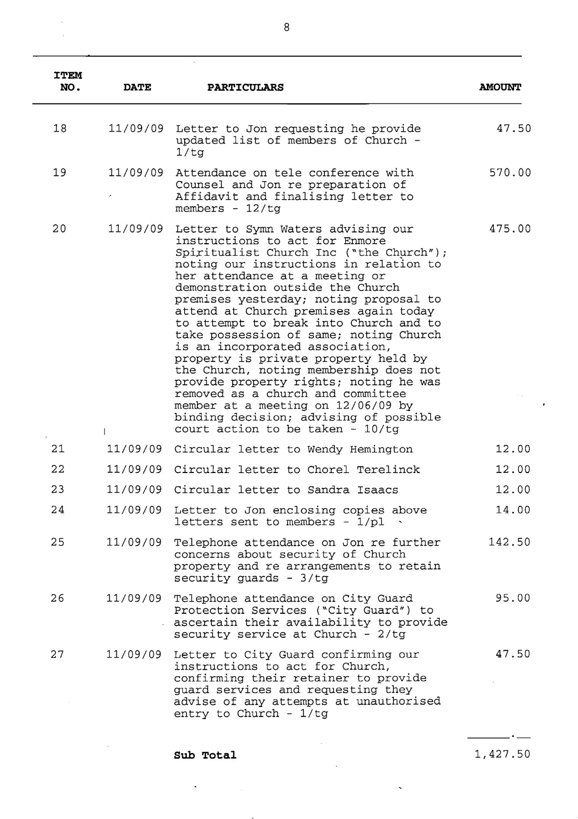 Filed Application for Assessment of Solicitor/Client Costs