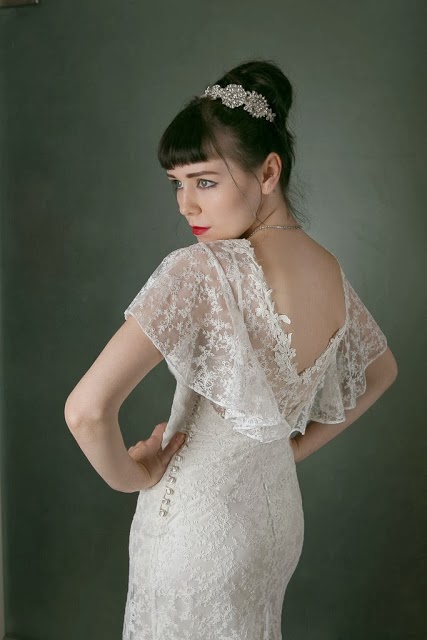 A classic 1960s wedding dress by William Cahill, and gorgeous flowers ...