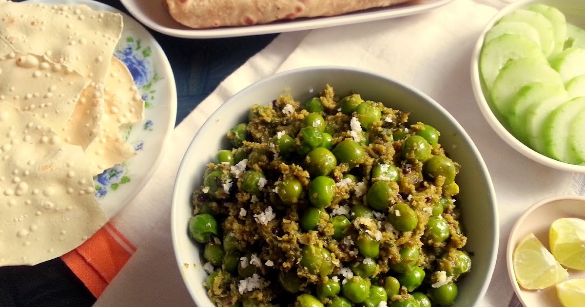 Annapurna Matar Usal / Green Pea Curry Recipe From The Maharashtrian
