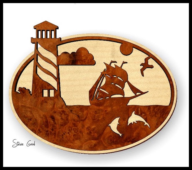 Scrollsaw Lighthouse Scroll Saw Pattern.