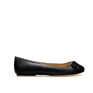 Black style leather ballerina with