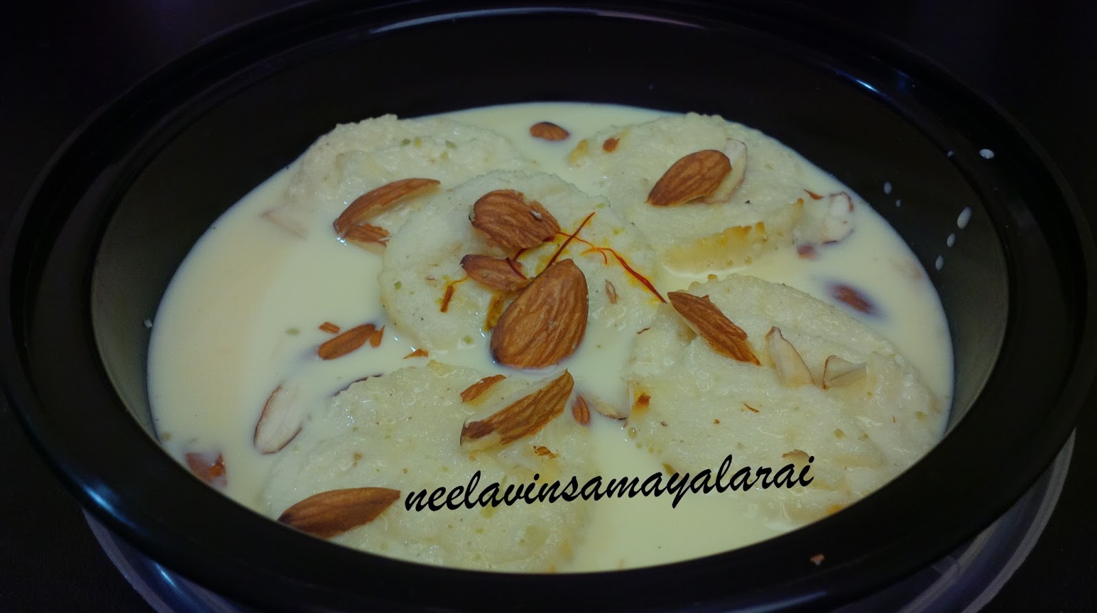 Neelavin Samayalarai Easy Rasmalai with Ricotta Cheese ( ரிக்கோடா சீஸ்
