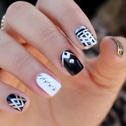 nail nails designs gorgeous unhas beauty nailart stunning amazing preto manicure unas decoradas arts finger stylish branco styles blanco
